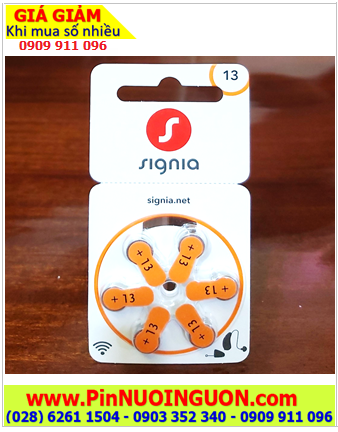 Signia PR48/13, Pin máy trợ thính Signia PR48, Pin số 13 _Pin máy điếc Signia PR48/13 chính hãng /Vỉ 6viên